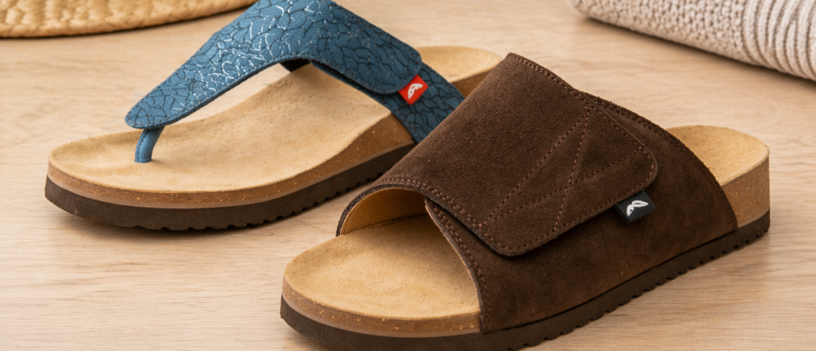 Slippers en sandalen met ondersteuning